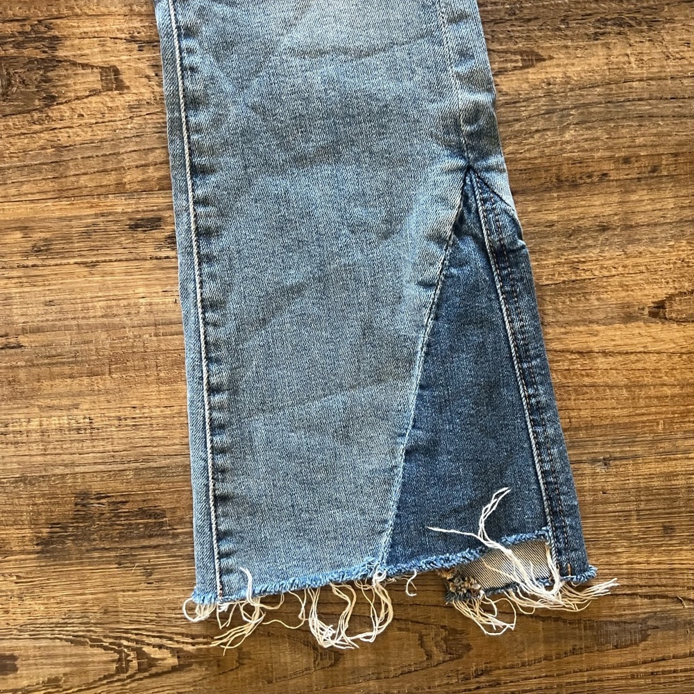 7 For All Mankind Blue Flare Wide Leg Jeans - Picture 2 of 4